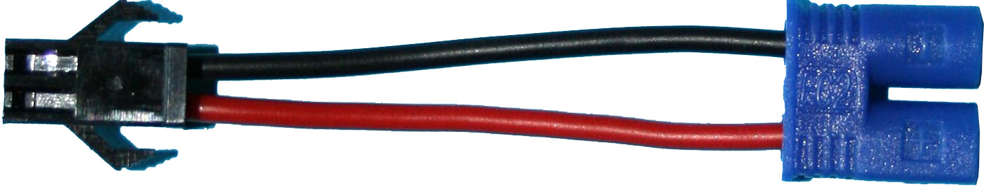 Adapter Slowflyer-Buchse auf EC2-Stecker |
0,25 mm², Silikon, 7 cm, verpackt
- Made in Germany -