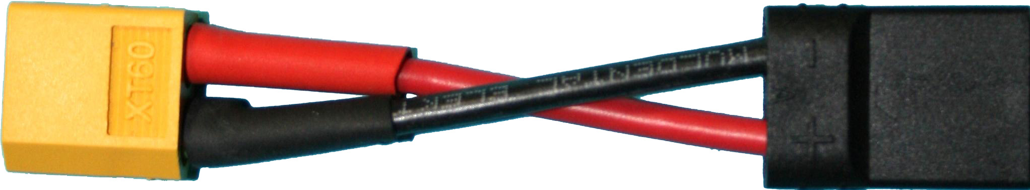 Adapterkabel XT60-Stecker auf TRX-Buchse |
2,5 mm², Silikon, 7 cm, verpackt