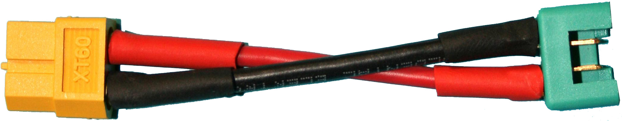 Adapterkabel XT60-Buchse auf MPX-Stecker |
2,5 mm², Silikon, 7 cm, verpackt
- Made in Germany -