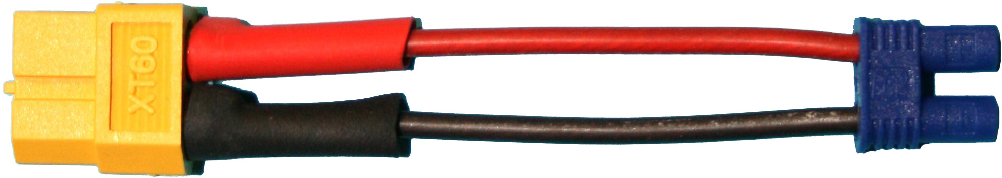 Adapterkabel XT60-Buchse auf EC2-Buchse |
1,5 mm², Silikon, 7 cm, verpackt
- Made in Germany -