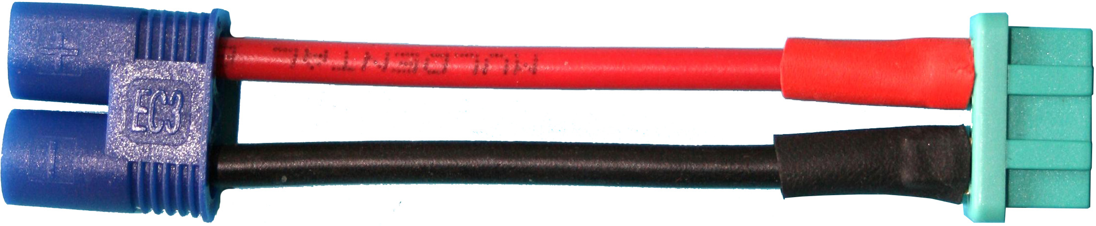Adapterkabel EC3-Stecker |
auf  MPX-Doppelkontaktbuchse
2,5 mm², Silikon, 7 cm, verpackt
- Made in Germany -