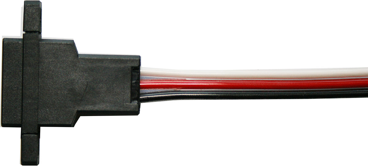 S-BUS-Flächenkabel mit male pin 300 cm |   
1,0 mm² PVC, flach, lose
- Made in Germany -