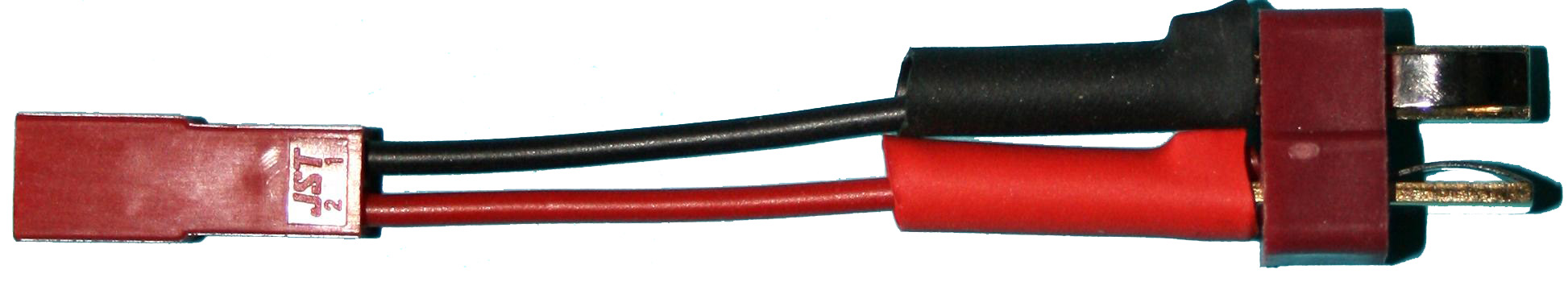 Adapter BEC-Stecker auf T-Stecker 0,5 mm² | 
Silikon, 7 cm, lose 
- Made in Germany -