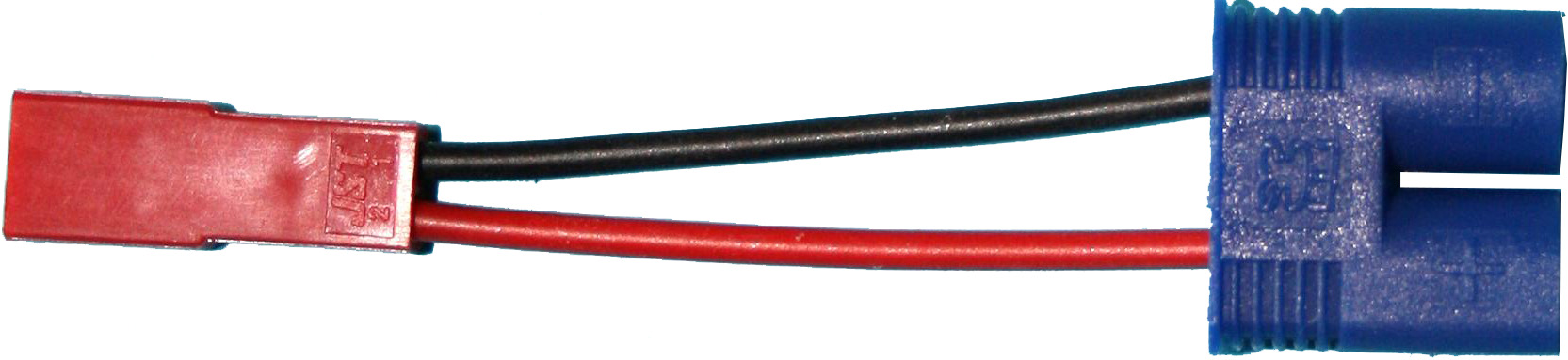 Adapter BEC-Stecker auf EC3-Stecker |  
0,5 mm², Silikon, 7 cm, lose 
- Made in Germany -