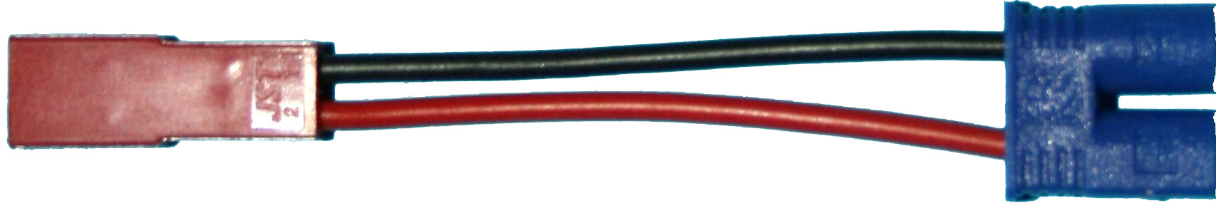 Adapter BEC-Stecker auf EC2-Stecker |  
0,5 mm², Silikon, 7 cm, lose 
- Made in Germany -
