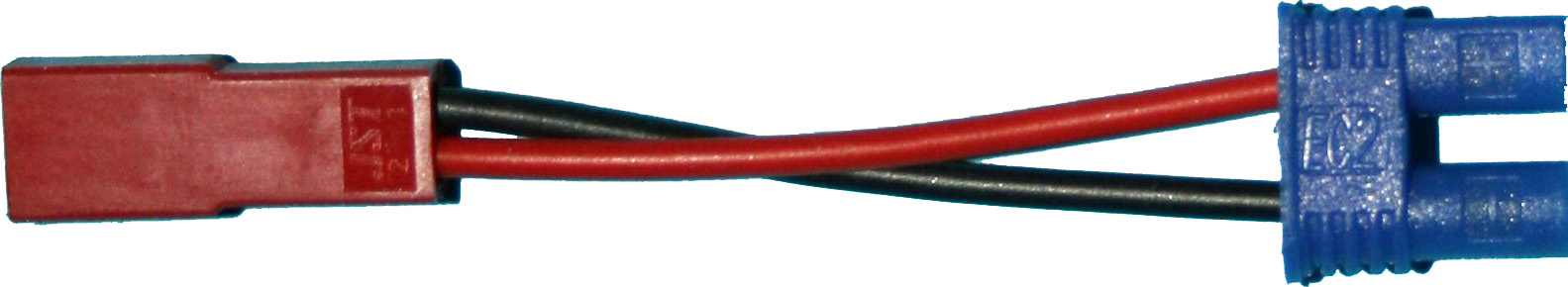 Adapter BEC-Stecker auf EC2-Buchse |
0,5 mm², Silikon, 7 cm, lose 
- Made in Germany -