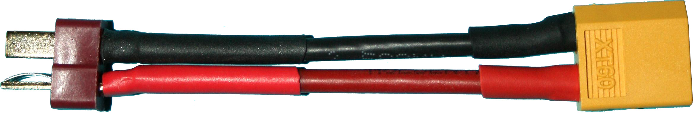 Adapter T-Stecker auf XT60-Stecker |
2,5 mm², Silikon, 7 cm, lose 
- Made in Germany -