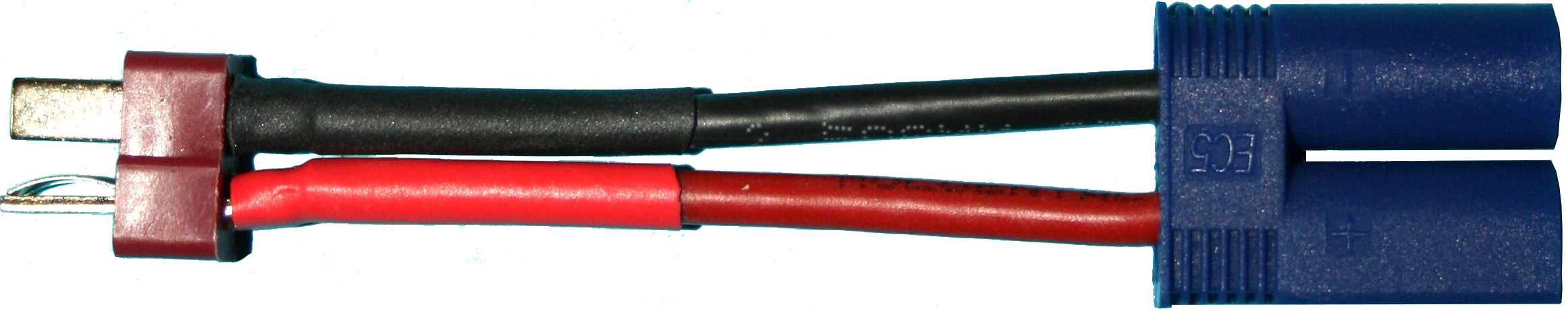 Adapter T-Stecker auf EC5-Stecker |  
2,5 mm², Silikon, 7 cm, lose 
- Made in Germany -