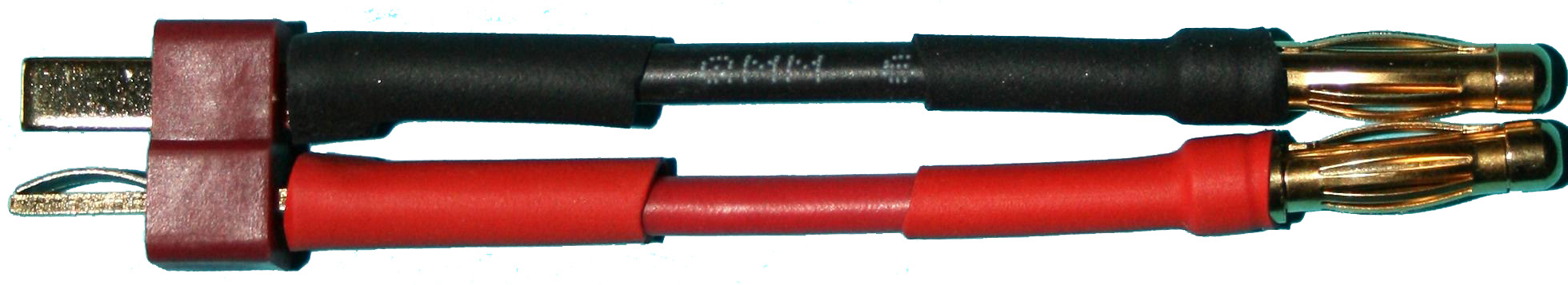 Adapter T-Stecker auf 4 mm Stecker/Stecker | 
2,5 mm², Silikon, 7 cm, lose 
- Made in Germany -