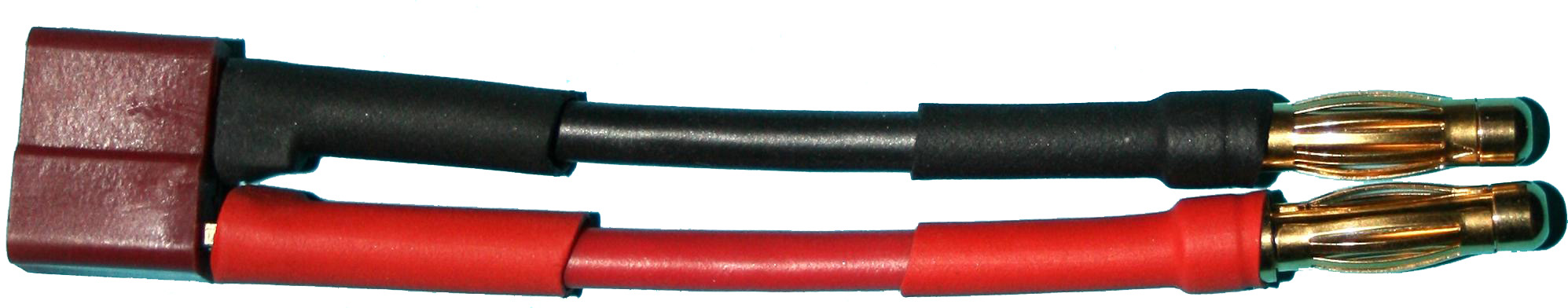 Adapter T-Buchse auf 4 mm Stecker/Stecker | 
2,5 mm², Silikon, 7 cm
- Made in Germany -