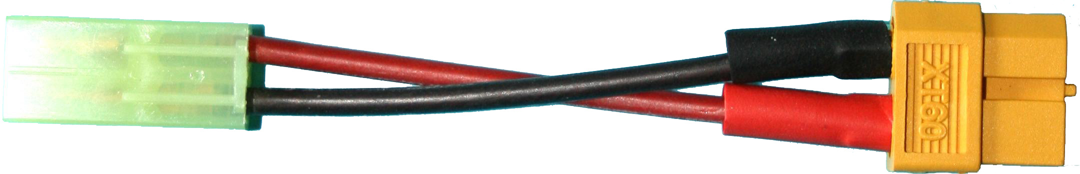 Adapter Mini-JST-Stecker auf XT60-Buchse |
0,75 mm², Silikon, 7 cm, lose 
- Made in Germany -