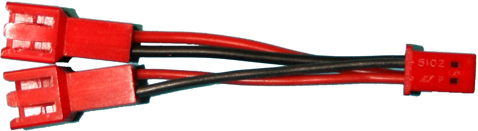Car-T-Kabel (2 Akkus parallel) |
0,25 mm², Silikon, 7 cm, lose 
- Made in Germany -