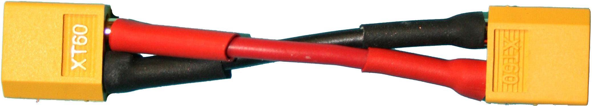 Adapterkabel XT60-Stecker auf XT60-Stecker |
2,5 mm², Silikon, 7 cm, lose 
- Made in Germany -