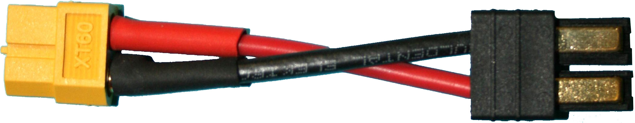 Adapterkabel XT60-Buchse auf TRX-Stecker |
2,5 mm², Silikon, 7 cm, lose