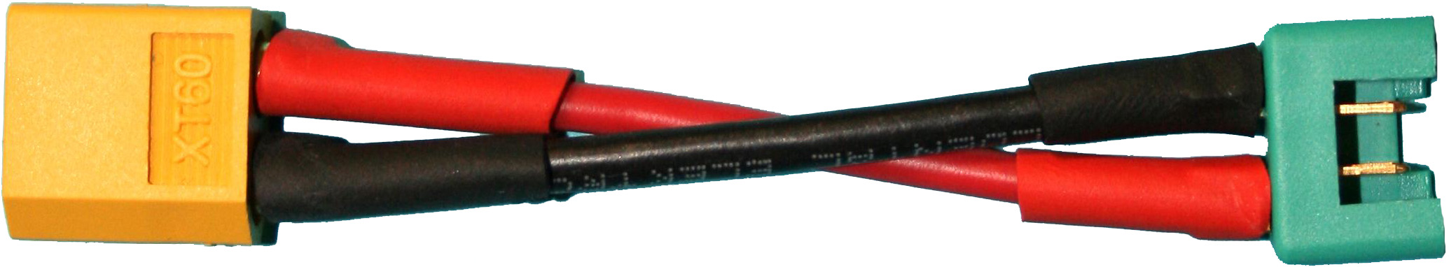Adapterkabel XT60-Stecker auf MPX-Stecker |
2,5 mm², Silikon, 7 cm, lose 
- Made in Germany -
