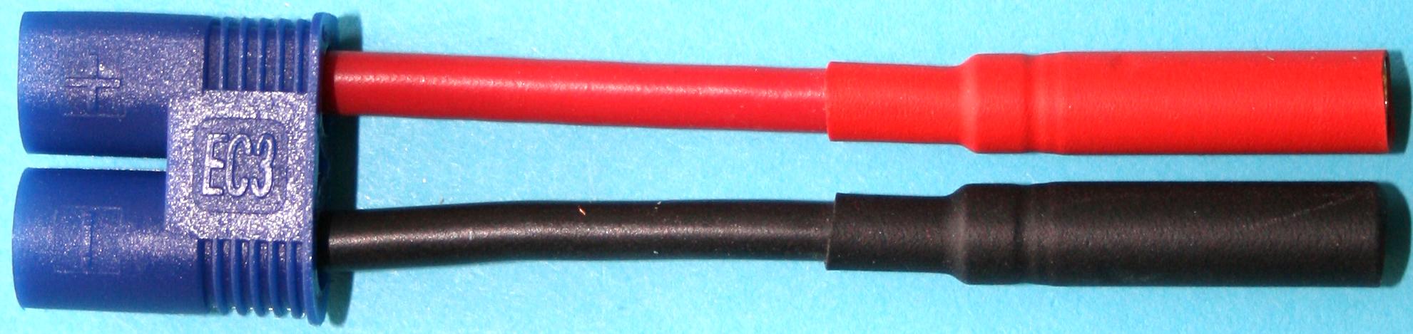 Adapterkabel EC3-Stecker | auf 
3,5-mm-Buchse/Buchse
2,5 mm², Silikon, 5 cm, lose 
- Made in Germany -