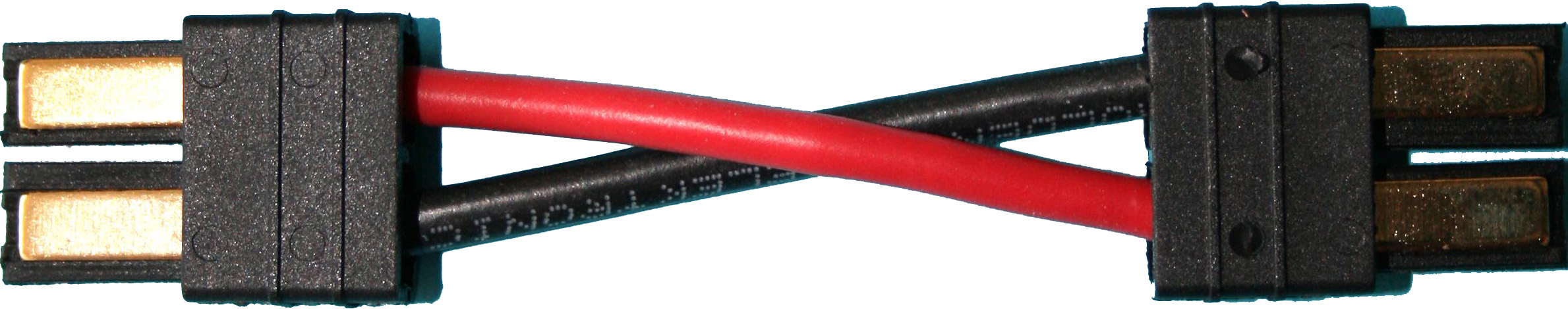 Adapterkabel TRX-Stecker auf TRX-Stecker |
2,5 mm², Silikon, 7 cm, lose 
- Made in Germany -