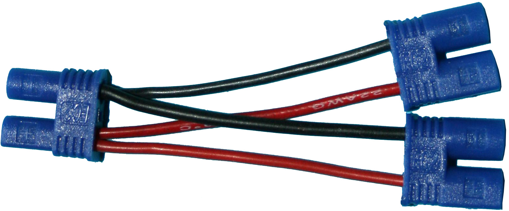 EC2-T-Kabel (2 Akkus parallel) |
1,0 mm², Silikon, 7 cm, lose 
- Made in Germany -