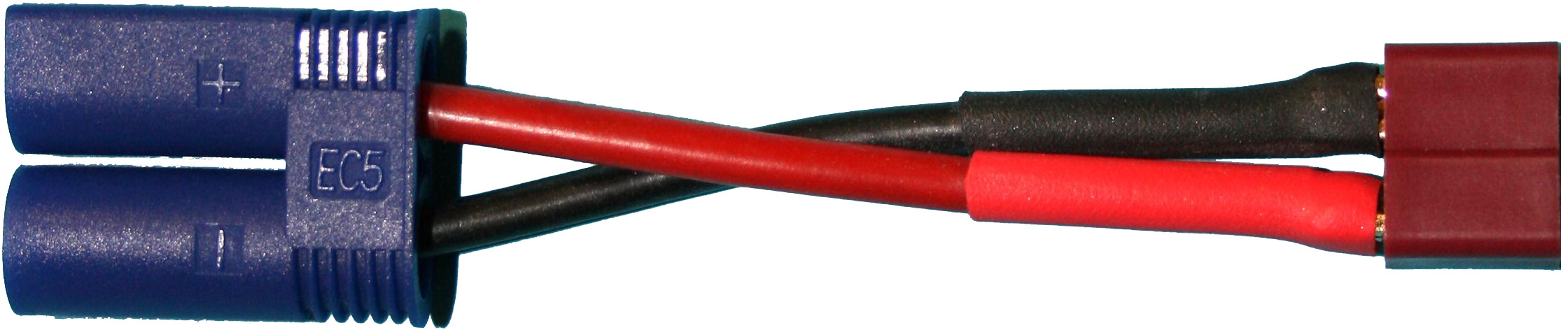 Adapterkabel EC5-Stecker auf T-Buchse |
2,5 mm², Silikon, 7 cm, lose 
- Made in Germany -