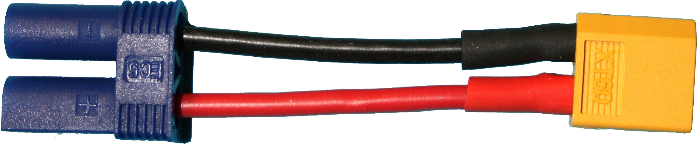 Adapterkabel EC5-Buchse auf XT60 | -Stecker
2,5 mm², Silikon, 7 cm, lose 
- Made in Germany -