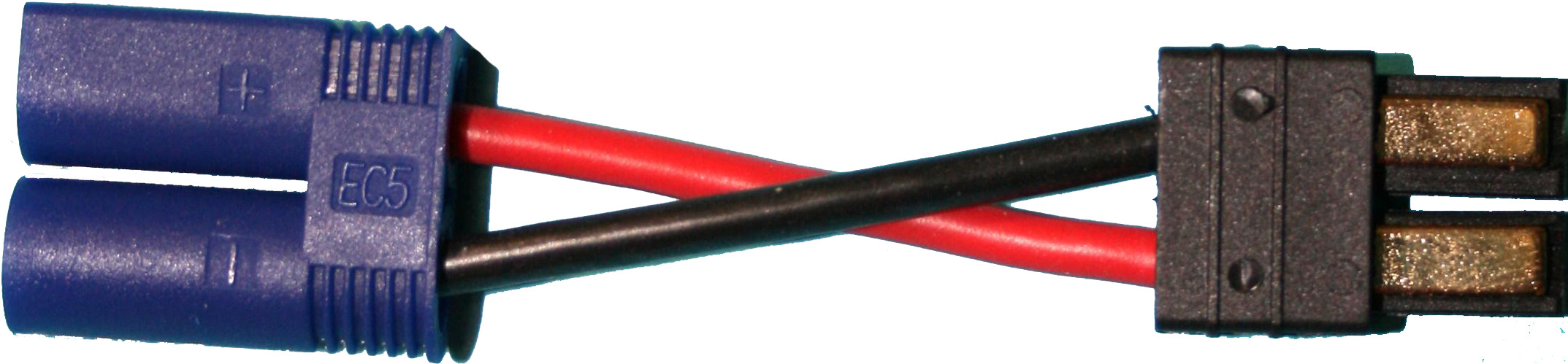 Adapterkabel EC5-Stecker auf TRX |
 -Stecker, 4,0 mm², Silikon, 7 cm, lose
- Made in Germany -