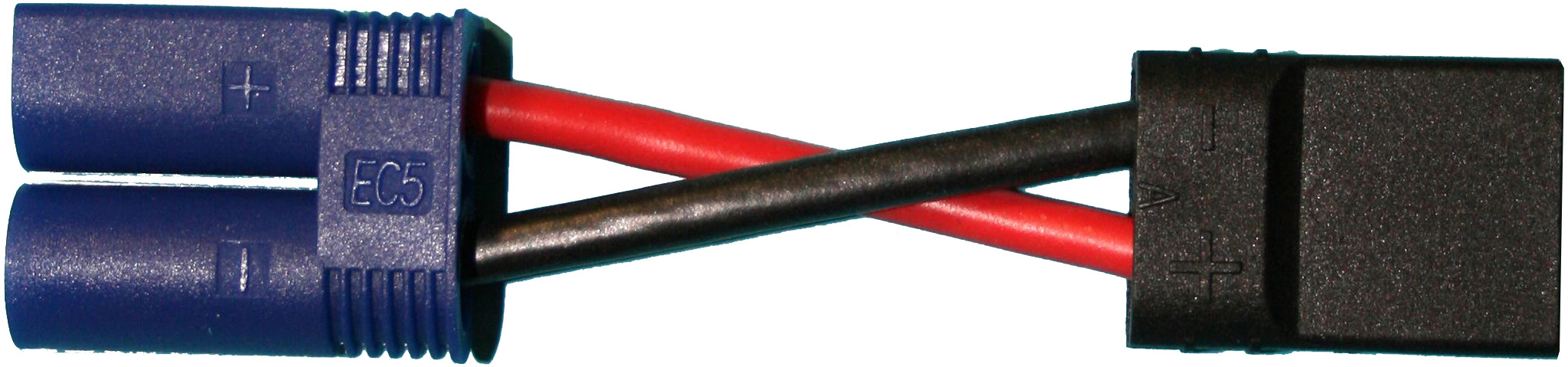 Adapterkabel EC5-Stecker auf TRX  | 
-Buchse, 4,0 mm², Silikon, 7 cm, lose
- Made in Germany -