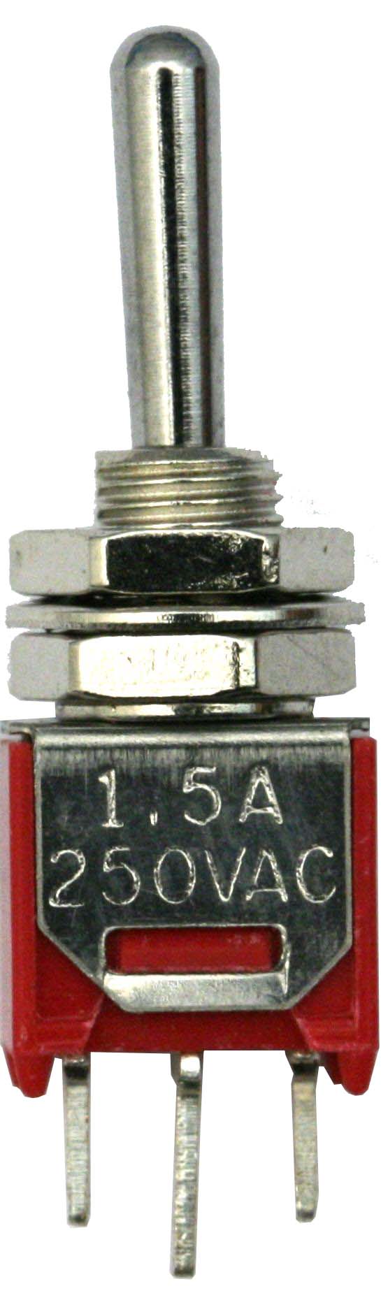 Sub - Miniaturschalter 1 x UMM | 
(Umschalter mit Mittelstellung), 
250 V / 1,5 A
Mindestbestellmenge: 10 Stück