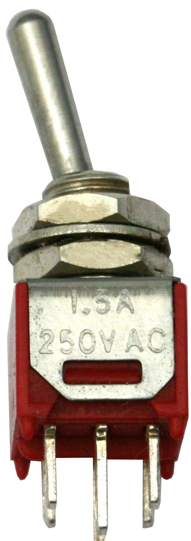 Sub - Miniaturschalter 2 x UMM |  
(2-poliger Umschalter mit Mittelstellung), 
250 V / 1,5 A
Mindestbestellmenge: 10 Stück