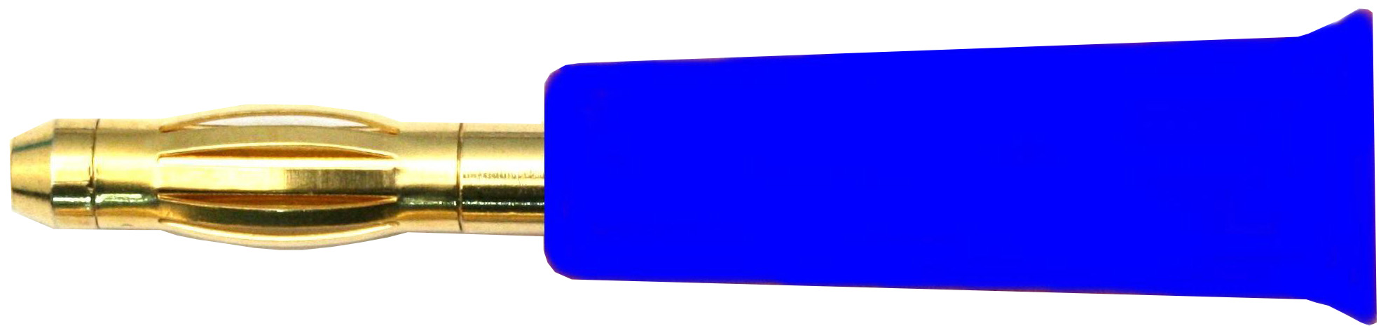 Bananenstecker 4 mm, blau |
vergoldet, mit Lötanschluss