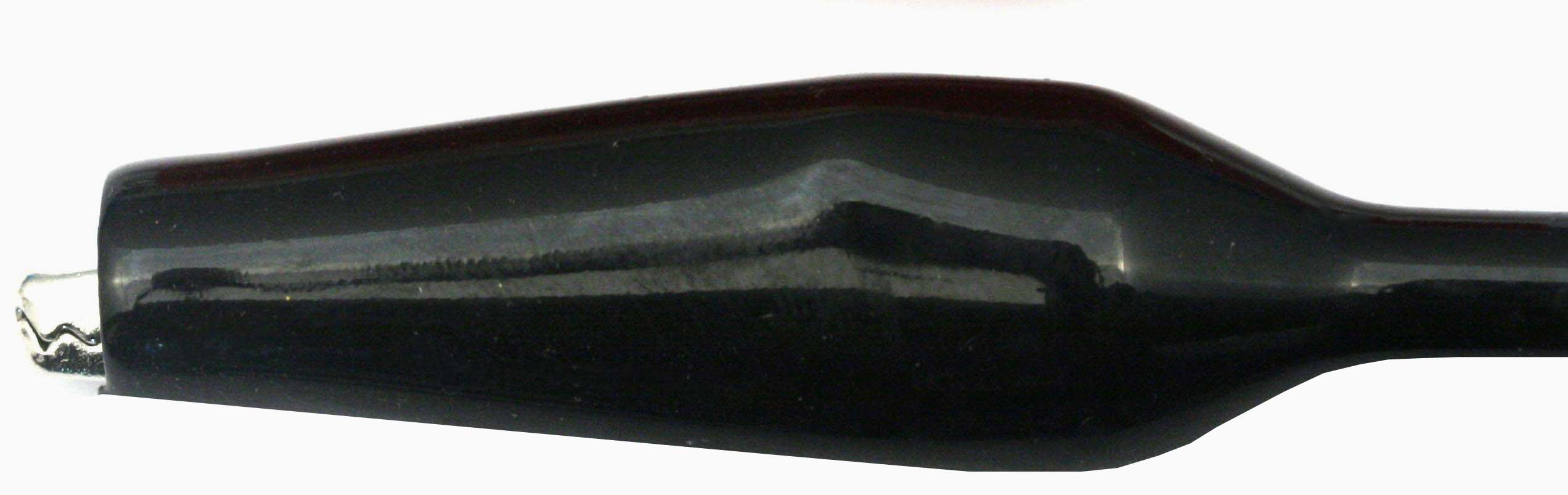 Krokodilklemme schwarz | 
60 mm, mit Lötanschluss

