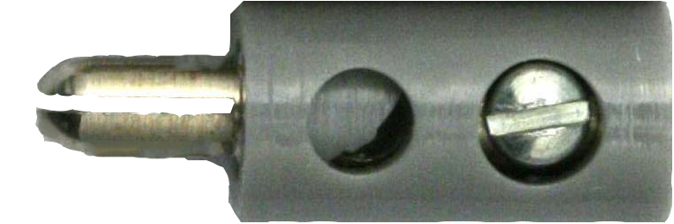 Zwergstecker 2,6 mm, grau |
