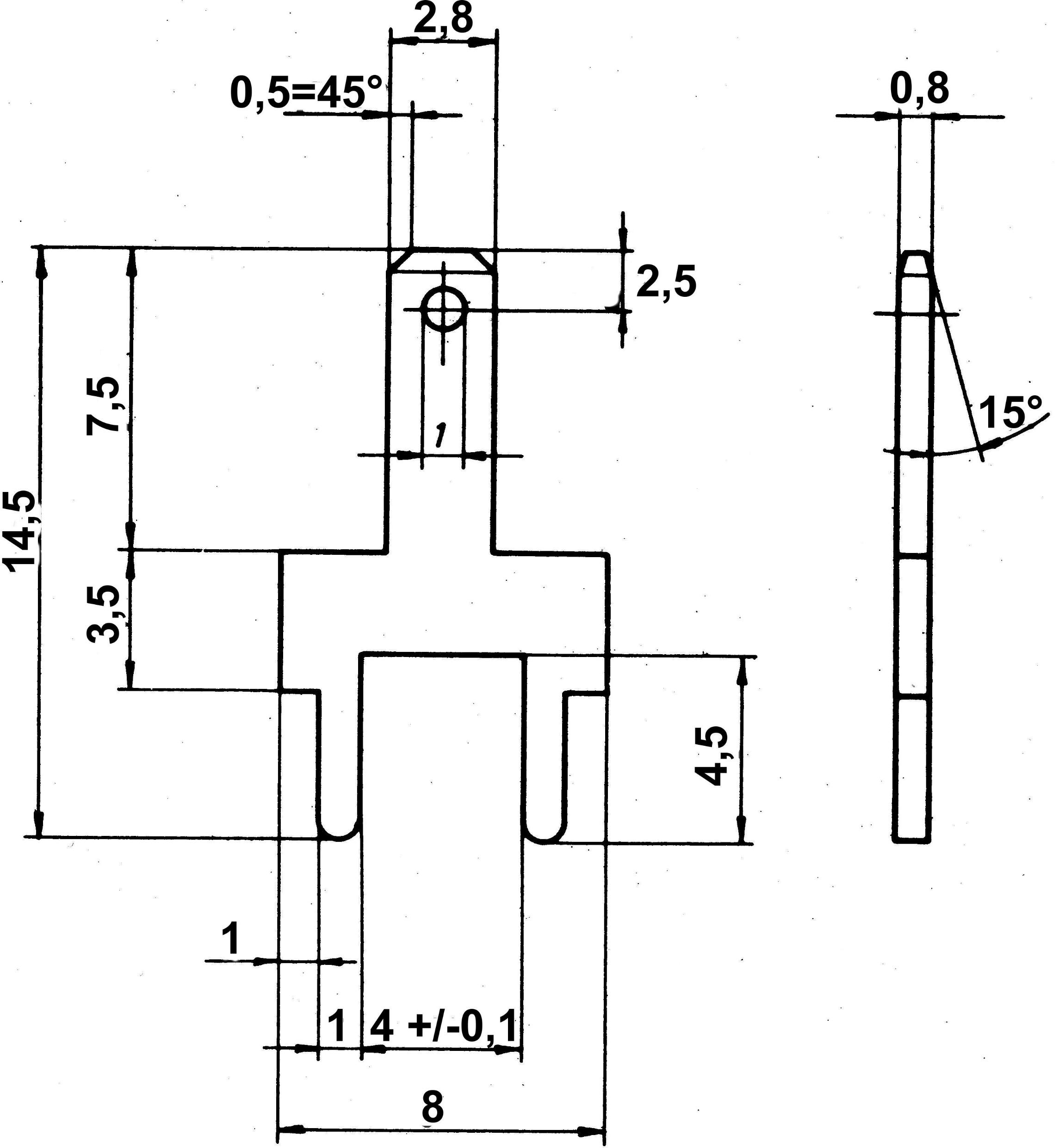 Flachsteckerkontakt 2,8 x 0,8 Ag2 gerade |
1000 Stück