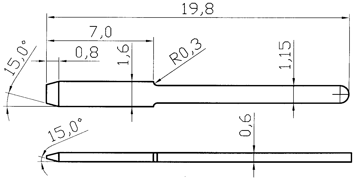 Kontakt lang, 1,6mm vergoldet |
für abgewinkelte Stecker
(A90101010325)