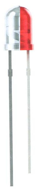 Modellbahn LEDs ohne Vorwiderstand |
5-mm-LED, 4-19 V, warmweiß/rot, rund 
zweifarbig, ca. 8.000/4.000 mcd,
4 Stück im Beutel