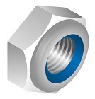 M5 Stoppmutter, Sechskant, 
V4A, Edelstahl, DIN 985, 10 Stück im Beutel