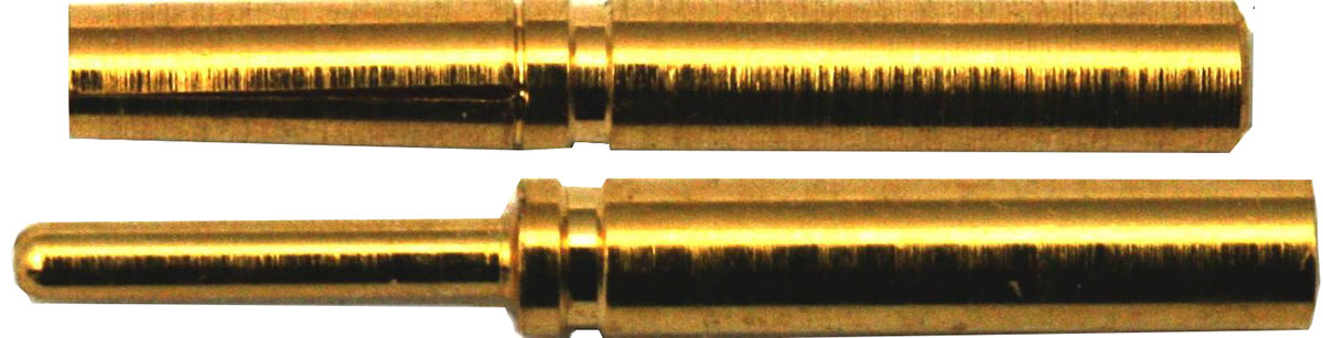 0,8 mm Goldverbinder |
Stecker+Buchse, 5 Paar im Beutel
PREMIUM - Made in Germany -
3 s: 12 A, 2 min: 8 A, 24 h: 6 A
max: 0,5 mm² (AWG20)