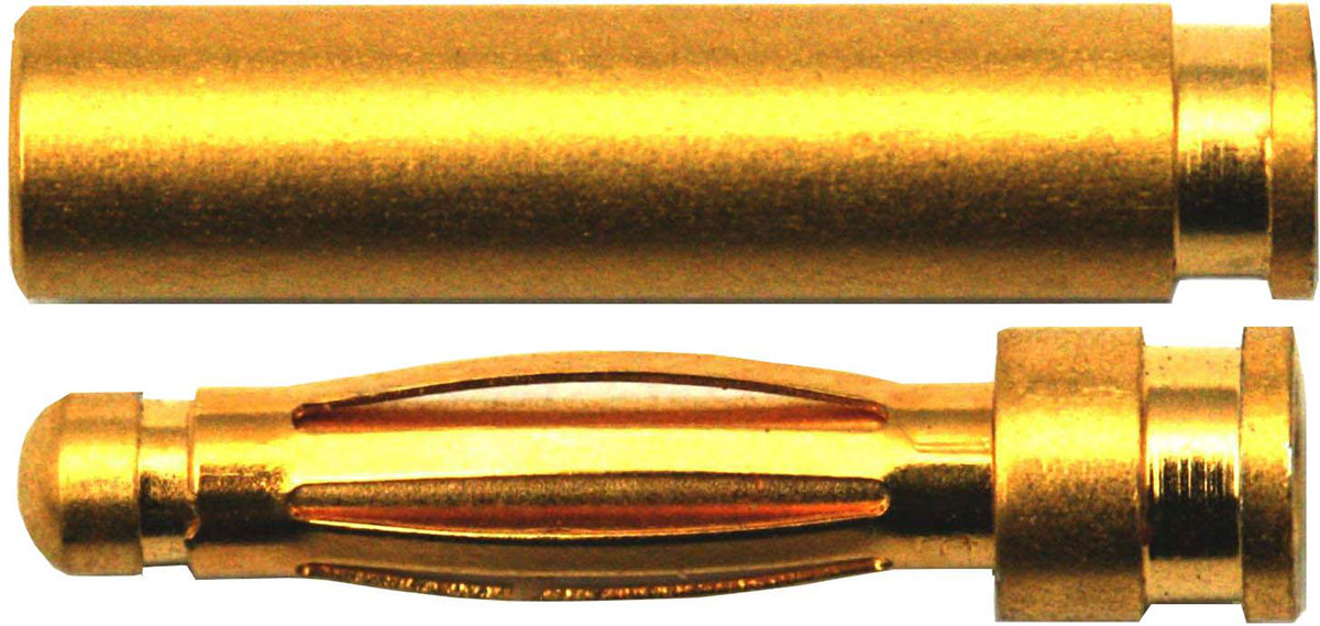 2,0 mm Goldverbinder, ultraleicht |
Stecker+Buchse, 1 Paar im Beutel
PREMIUM - Made in Germany -
3 s: 30 A, 2 min: 20 A, 24 h: 10 A
max: 0,75 mm² (AWG19)