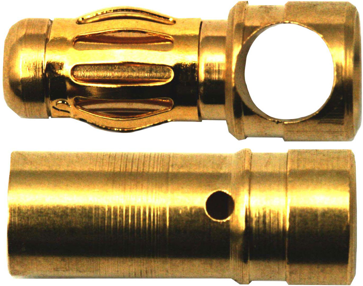 3,5 mm Goldverbinder |
Stecker+Buchse, 5 Paar im Beutel
PREMIUM - Made in Germany -
3 s: 75 A, 2 min: 60 A, 24 h: 35 A
max: 4,0 mm² (AWG11)