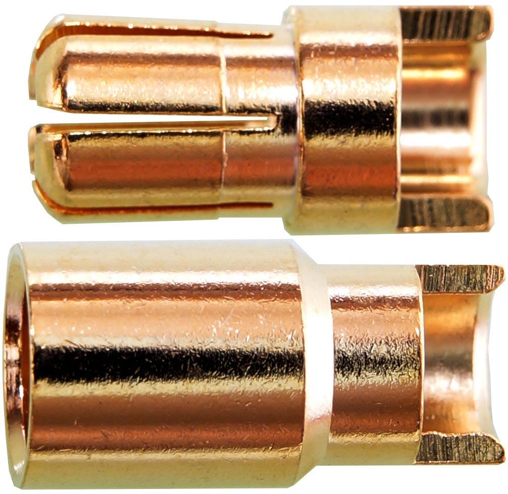 6,0 mm, geschlitzte Goldverbinder |
Stecker + Buchse, 5 Paar im Beutel
BASIC Qualität - Asien
3 s: 280 A, 2 min: 150 A, 24 h: 80 A
max: 16 mm² (AWG6)
(Herstellerangabe)