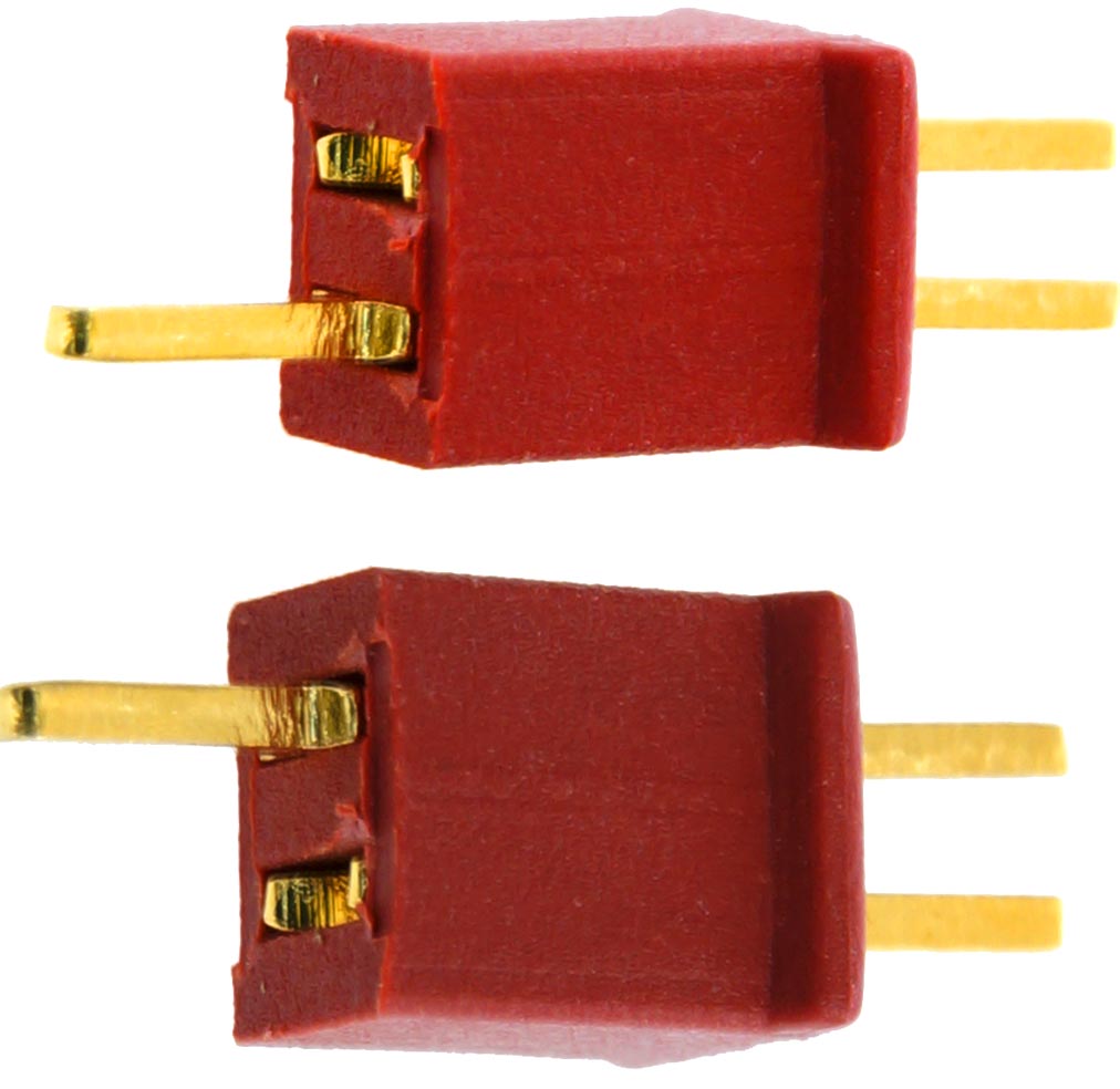 Micro-T Goldverbinder |
Stecker + Buchse, 5 Paar im Beutel
BASIC Qualität - Asien
3 s: 12 A, 2 min: 10 A, 24 h: 6 A
max: 0,5 mm² (AWG20), 
(Herstellerangabe)